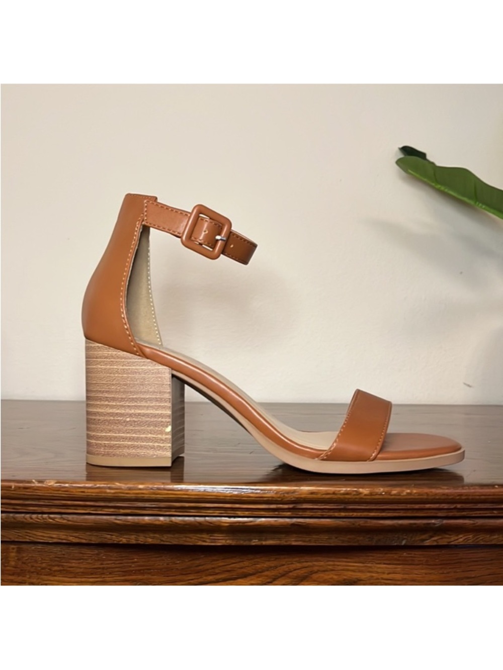 NEW SODA Open Toe Ankle Strap Heels